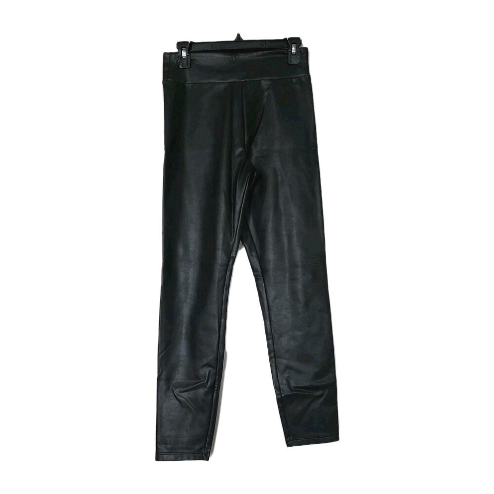 Abercrombie & Fitch Faux Leather Leggings Vegan Pants Women M Black Stretch